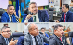 Vereadores que declararam apoio à reeleição do presidente Max Fleury na Câmara Municipal de Araguaína