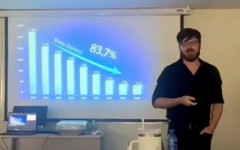 Delegado Fellipe Crivelaro durante curso de Metodologia do Ensino promovido pelo Ministério da Justiça e Segurança Pública (MJSP), em Brasília