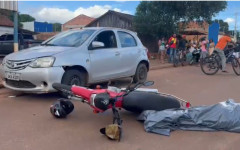 Motociclista morre ao ser atropelado por picape depois de bater em porta de carro em Araguaína 
