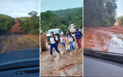 Estado atual da BR-010 no Tocantins; obra está paralisada desde 2008