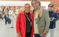 Dorivã Passarim ao lado da ministra da Cultura, Margareth Menezes, durante participação no JZ Festival, em Xangai, na China.