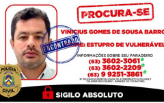 Vinicius Gomes de Sousa Barros foi preso em Colméia após divulgação de suas fotos no portal da SSP-TO
