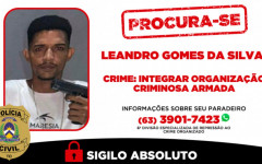 Informações podem ser repassadas à 6ª DEIC de Paraíso pelo telefone (63) 3901-7423. O sigilo é garantido.
