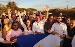 Gaguim durante agenda no interior do Tocantins, onde visitou oito municípios em quatro dias e participou de encontros com lideranças e moradores 