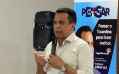 Pré-candidato a deputado federal Fábio Vaz durante Caravana Pensar Tocantins em Pedro Afonso 