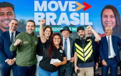 Presidente Luiz Inácio Lula da Silva durante lançamento do MOVE Brasil Entregadores e MotoApp 