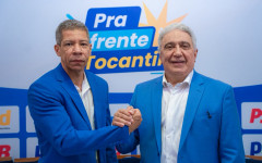 Laurez Moreira apresentou o Coronel Silva Neto como pré-candidato a vice-governador durante coletiva em Palmas.