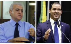 Ex-prefeito de Porto Nacional, Paulo Mourão, e o deputado federal Vicentinho Júnior 