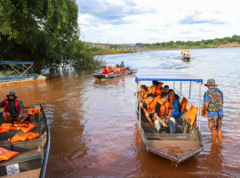Tempo de travessia do Rio Tocantins de Aguiarnópolis a Estreito