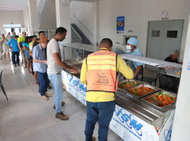 O Restaurante Popular manterá seu funcionamento normal inclusive aos sábados, com exceção dos dias 25/12 e 1°/01.