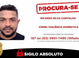 Suspeito de violência doméstica é procurado pela Polícia Civil do Tocantins