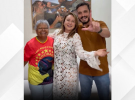 Ex-senadora Kátia Abreu durante anúncio de filiação ao PT, em vídeo publicado nas redes sociais