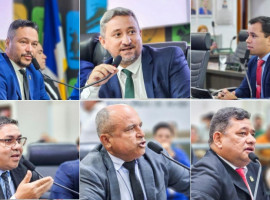 Vereadores que declararam apoio à reeleição do presidente Max Fleury na Câmara Municipal de Araguaína