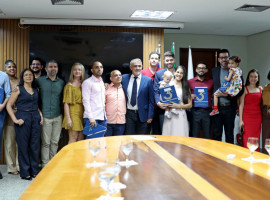 Deputado Amélio Cayres durante cerimônia de posse de novos servidores concursados na Assembleia Legislativa do Tocantins 