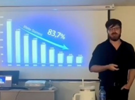 Delegado Fellipe Crivelaro durante curso de Metodologia do Ensino promovido pelo Ministério da Justiça e Segurança Pública (MJSP), em Brasília