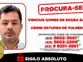 Divulgação da Polícia Civil do Tocantins com informações do procurado