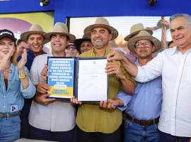 Projeto de lei que autoriza o Governo do Tocantins a federalizar os respectivos trechos da rodovia foi assinado nesta quarta-feira, 13, pelo governador Wanderlei Barbosa durante a abertura oficial da Agrotins 2026