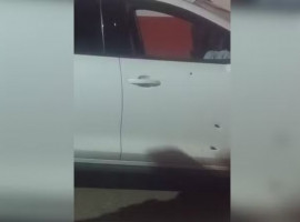 Carro foi atingido por disparos em Lajeado 