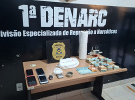 Grande quantidade de dinheiros e drogas apreendidos pela PCTO em Palmas 