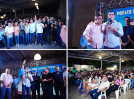 Reunião em Araguaína contou com a presença de Vicentinho Júnior, Amélio Cayres e do vereador Flávio Cabanhasõ