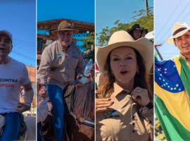 Os pré-candidatos ao Governo do Tocantins Ataídes Oliveira, Laurez Moreira, Professora Dorinha e Vicentinho Júnior marcaram presença na 36ª Cavalgada de Araguaína, um dos maiores eventos do agronegócio tocantinense.