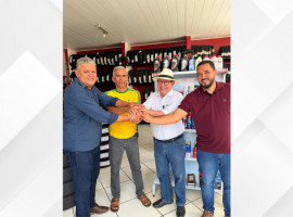Pré-candidato ao Senado Ronaldo Dimas (Podemos-TO) durante agenda em Tocantinópolis
