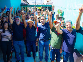 Vicentinho Júnior e Amélio Cayres durante agenda no sul e sudeste do Tocantins, onde participaram de encontros com lideranças e moradores de 20 municípios