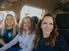 Senadora Professora Dorinha e a prefeita Josi Nunes visitam as obras da nova rodoviária de Gurupi, que recebe investimentos de R$ 16 milhões destinados pela parlamentar. 