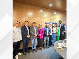 Pré-candidato ao Senado Ronaldo Dimas (Podemos-TO) durante reunião da FACIET, em Palmas 