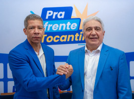 Laurez Moreira apresentou o Coronel Silva Neto como pré-candidato a vice-governador durante coletiva em Palmas.