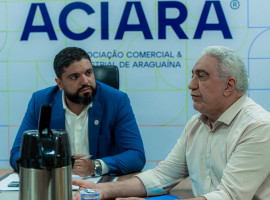 Laurez Moreira se reuniu com empresários da Aciara e assinou termo de compromisso voltado ao fortalecimento do setor produtivo.