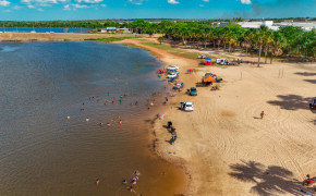 Boletim de balneabilidade confirma que a Prainha da Via Lago está própria para banho e atividades recreativas.