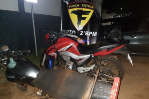 Motos recuperadas em posse do menor.