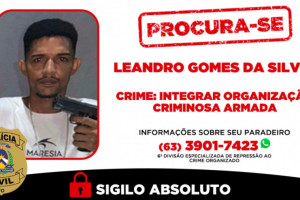 Informações podem ser repassadas à 6ª DEIC de Paraíso pelo telefone (63) 3901-7423. O sigilo é garantido.