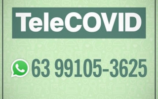 TeleCOVID pode ser acionado pelo número (63) 99105-3625.