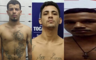 André Felipe Gomes da Silva, Lucas Ayres de Carvalho e Romulo Silva Araújo fugiram da CPP de Guaraí. 