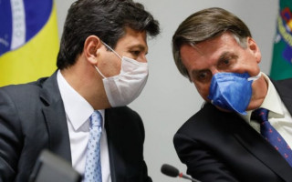 Luiz Henrique Mandetta e o presidente da República, Jair Bolsonaro