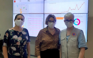A equipe do Hospital Sírio Libanês também realizou uma visita técnica nas instalações do Centro de Informações Estratégicas em Vigilância em Saúde