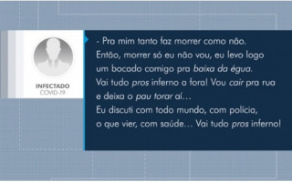 Morador se recusa a cumprir isolamento 