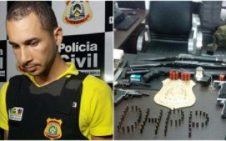 A Policial Civil encontrou um arsenal na casa do suspeito de matar o advogado Danilo Sandes