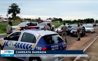 Carreata foi barrada pela PM em Araguaína