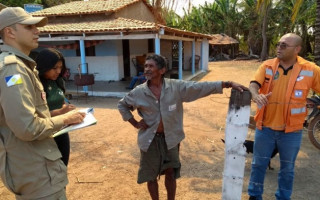 Força-tarefa contra as queimadas percorreu cerca de 90 propriedades em Lagoa da Confusão.