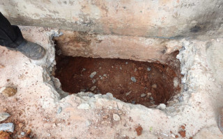 A escavação do túnel foi localizada na área destinada ao banho de sol 