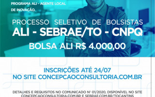 Inscrições para Projeto Agente Local de Inovação (ALI) encerram nesta sexta-feira