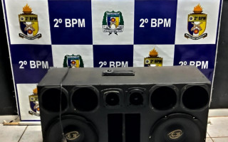 PM apreendeu várias aparelhagens de som em Araguaína. 