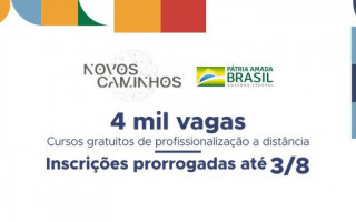 Inscrições foram prorrogadas até 3 de agosto.