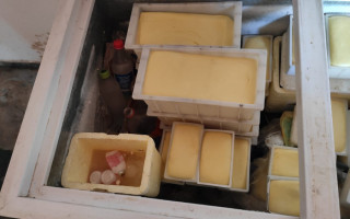 Foram apreendidos cerca de 57 kg de queijo.