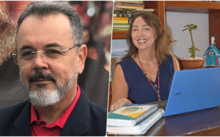 Pré-candidato a prefeito de Araguaína pelo PT, Leador Machado e pré-candidata a vice, Vera Caixeta. 