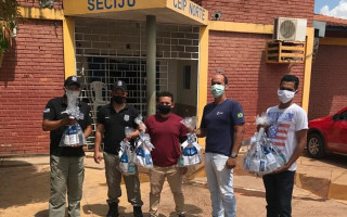 Kits com produtos de higiene foram entregues aos internos do Centro de Internação Provisória, em Santa Fé do Araguaia.