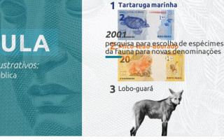 A nova nota terá a imagem do lobo-guará